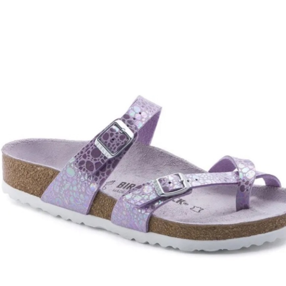Birkenstock lilac iridescent mineral sandal 38